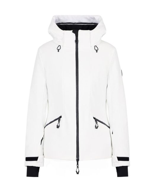 EA7 White Technical Ski Jacket With Stratum7 Padding