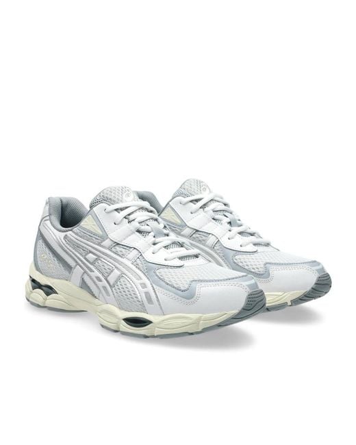Asics White Gel-Nyc 2055 Mesh-Detail Sneakers for men