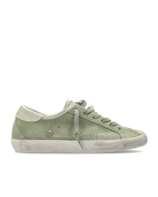 Golden Goose Deluxe Brand Green Super Star Low-Top Sneakers