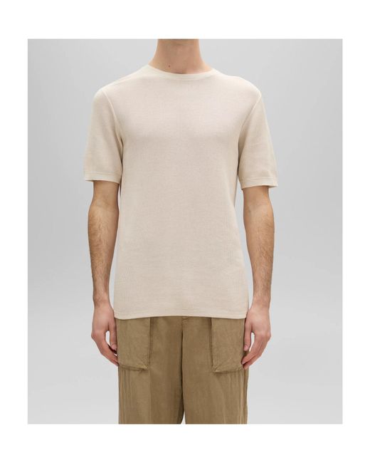Aspesi White Crewneck Knitted T-Shirt for men