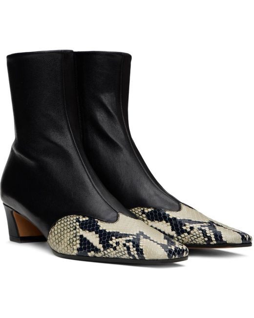 Khaite Black Nevada Ankle Stretch Boot 40