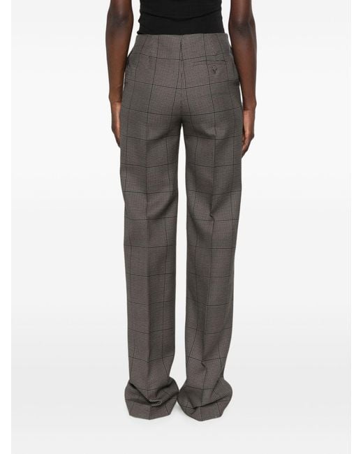 Mugler Gray Micro-Check Casual Trousers