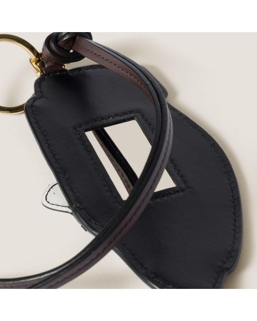 Miu Miu White Penny Loafer Mirror Tag Trick Keychain