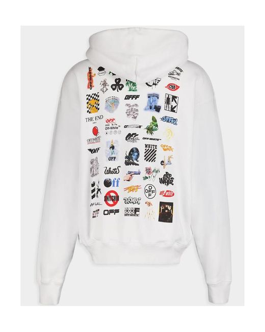 Off-White c/o Virgil Abloh White Logic Skate Cotton Hoodie for men