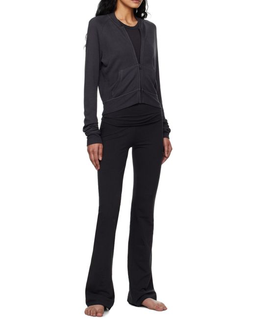 Skims Black Plain Jersey Casual Pants