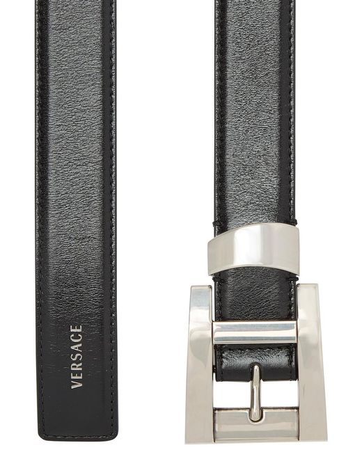 Versace White Glossed Leather Belt
