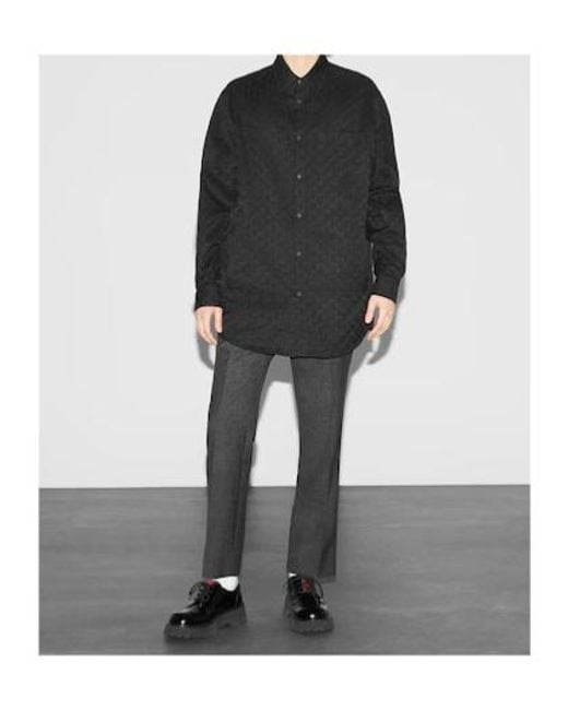 Gucci Black Gg Canvas Shirt for men