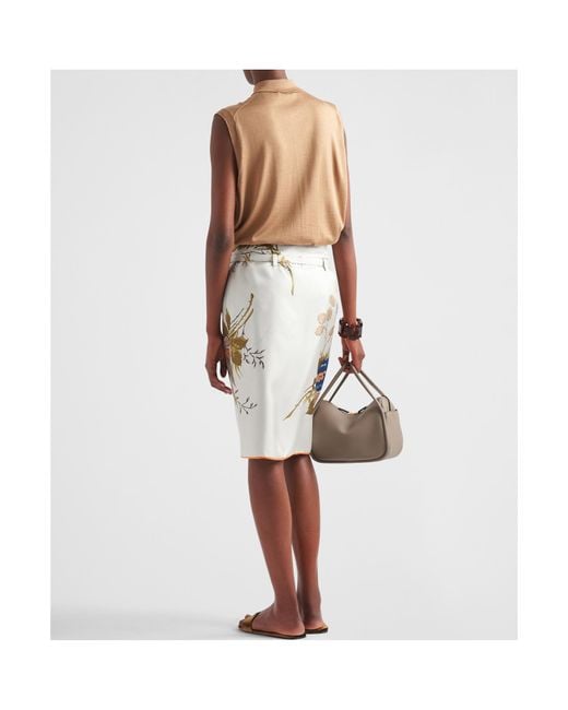 Prada Brown Sleeveless Knitted Polo Shirt