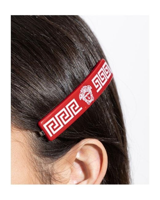 Versace Red Plex Hair Clip