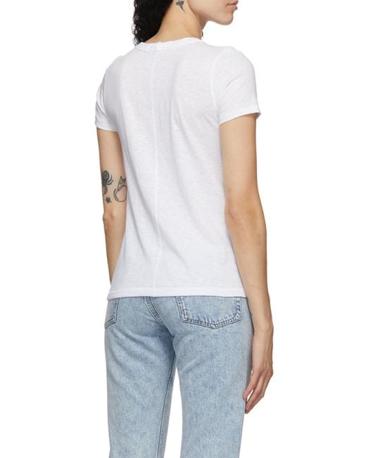 Rag & Bone White V-Neck T-Shirt