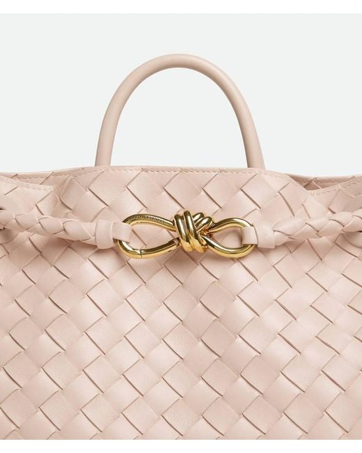 Bottega Veneta Pink Andiamo Medium Shoulder Bag