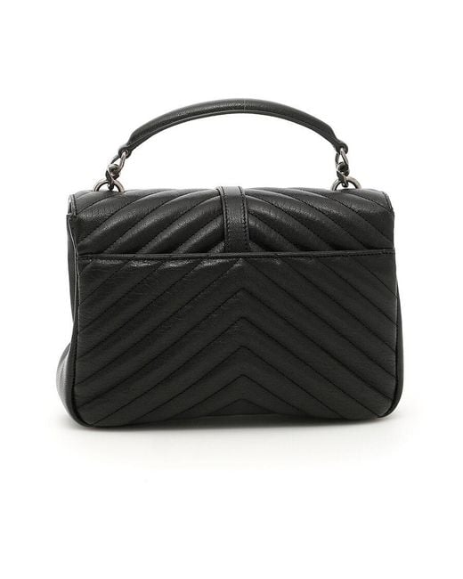 Saint Laurent Black College Medium Shoulder Bag