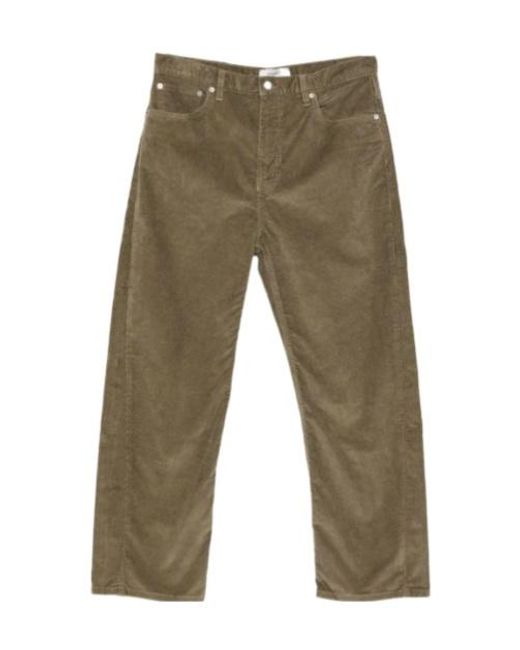 Studio Nicholson Green Jeans With Belt Loops