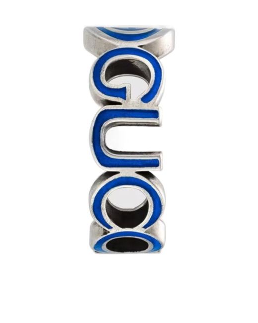Gucci Blue Interlocking G Pull-On Style Ring for men
