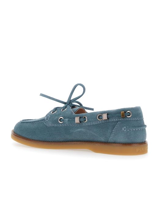 Pinko Blue Grace 01 Lace-Up Loafers