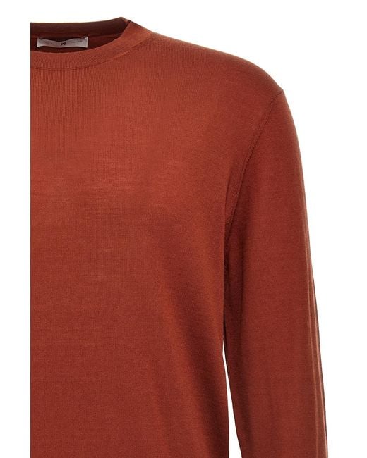 Pt Pantaloni Red Pt Torino Roundneck Knit Sweater for men