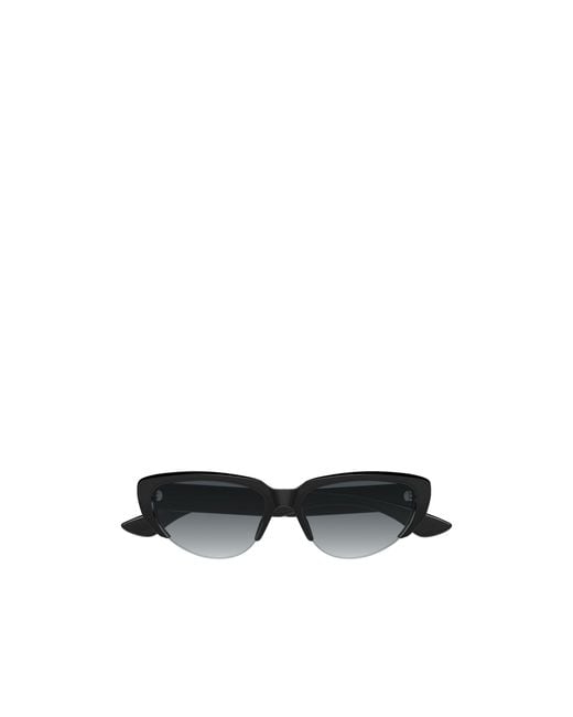 McQueen White Eyewear Cat-Eye Frame Sunglasses