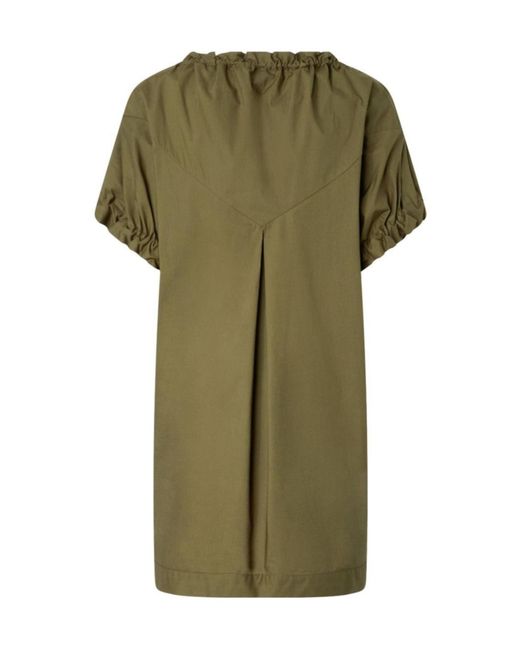 Pinko Green Poplin Mini Dress