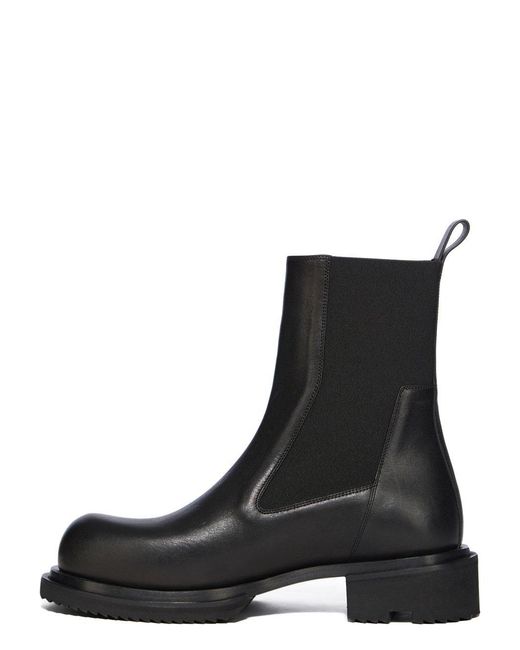 Rick Owens Black Beatle Gabe Chelsea Boots for men