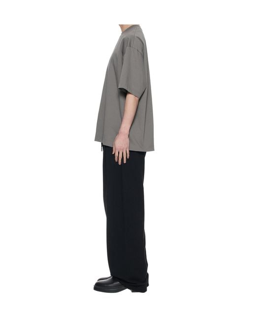 Wooyoungmi Gray Over Size T-Shirt for men