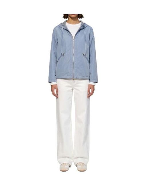 Moncler Blue Cassiopea Tech Hooded Casual Jacket
