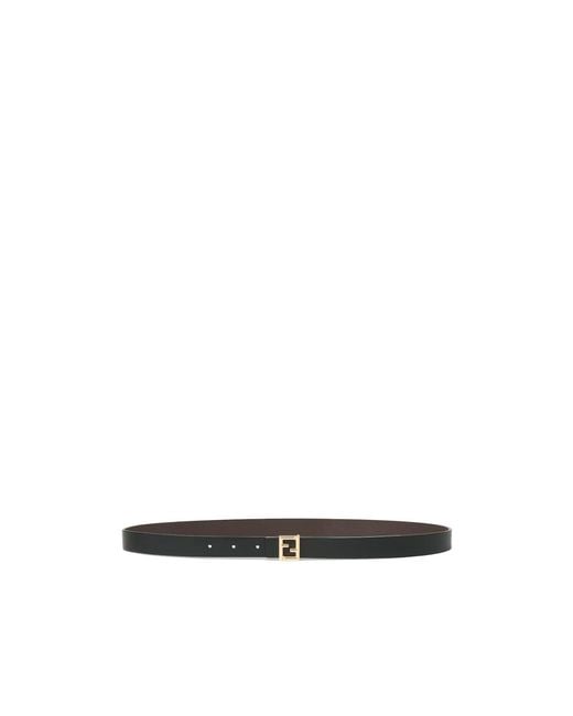 Fendi White Ff Belt