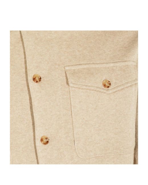 Lardini Natural Button-Front Knitted Jacket for men