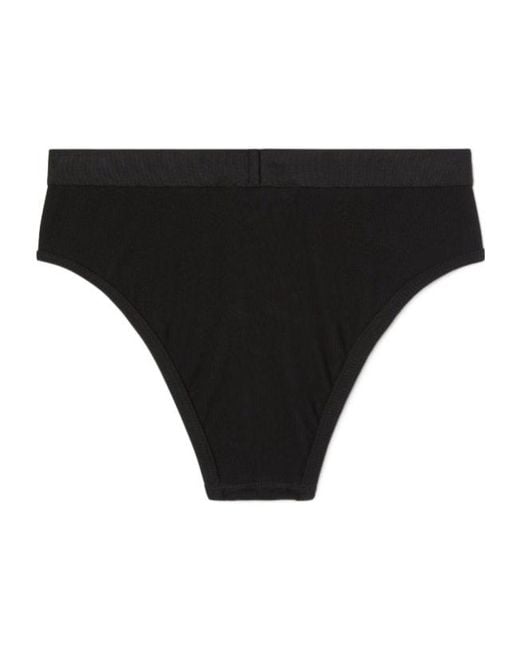 Palm Angels Black Logo-Waistband High-Waist Briefs
