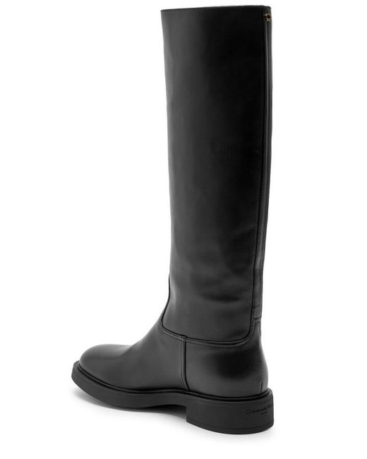 Gianvito Rossi Black Ascott Leather Knee-High Boots
