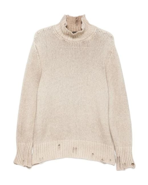 Avant Toi Natural Long-Sleeved Turtleneck Sweater for men