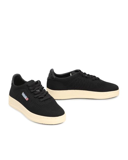 Autry Black Medalist Easeknit Low Sneakers