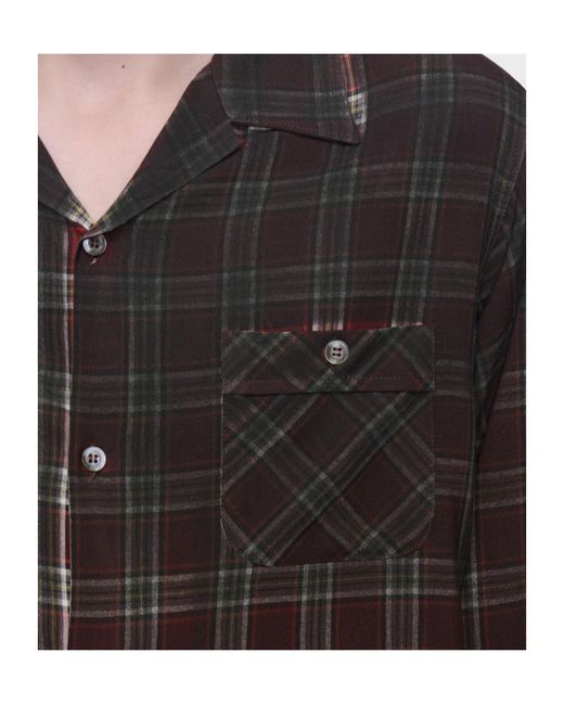 Maison Margiela Brown Ombre Plaid Buttoned Shirt for men