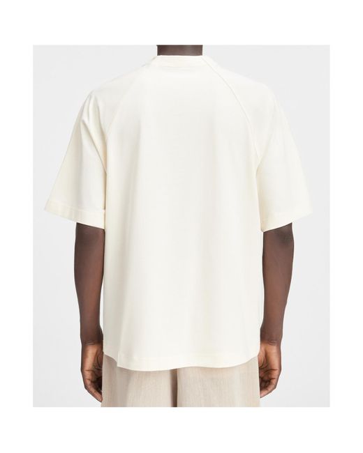 Jacquemus White Le Typo Crewneck T-Shirt for men