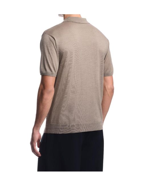 Emporio Armani Natural Short-Sleeved Polo Shirt for men
