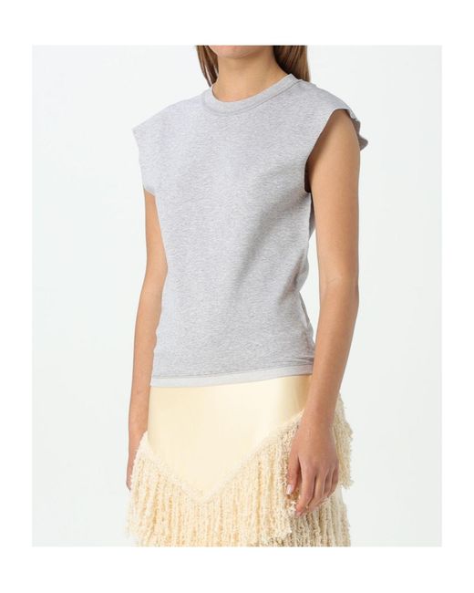 Rabanne Natural Sleeveless T-Shirt