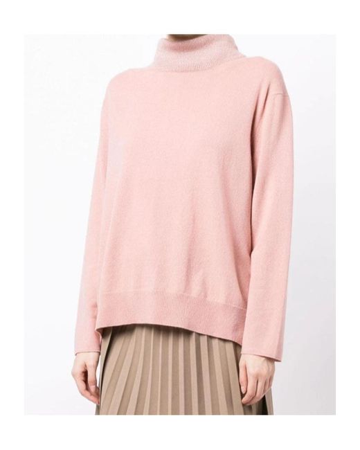 Fabiana Filippi Pink Glitter-Detail Roll-Neck Jumper