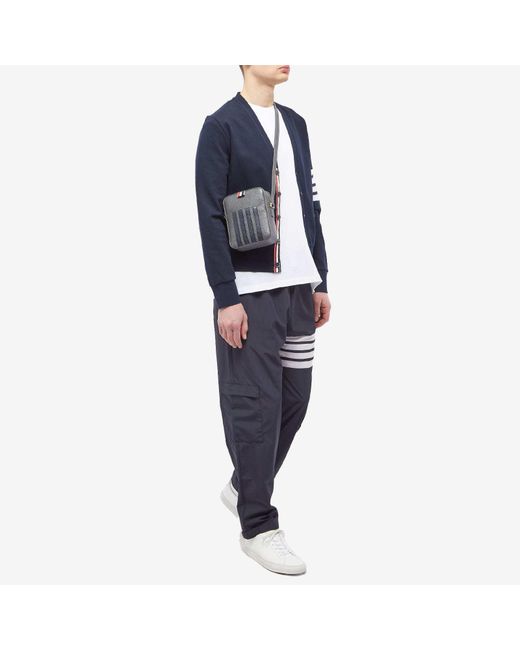 Thom Browne Gray Logo Shoulder Bag for men