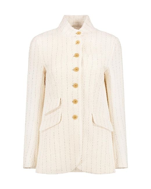 Rag & Bone Natural Long-Sleeved Suit Jacket