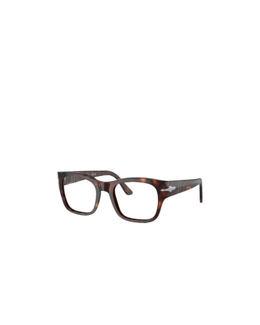 Persol White Rectangular Frame Glasses for men