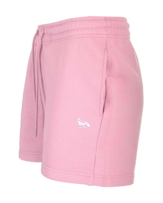 Maison Kitsuné Pink Maison Kitsuné Baby Fox Drawstring Shorts