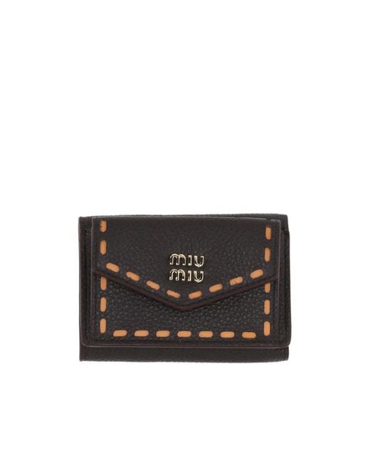 Miu Miu Black Flip Wallet