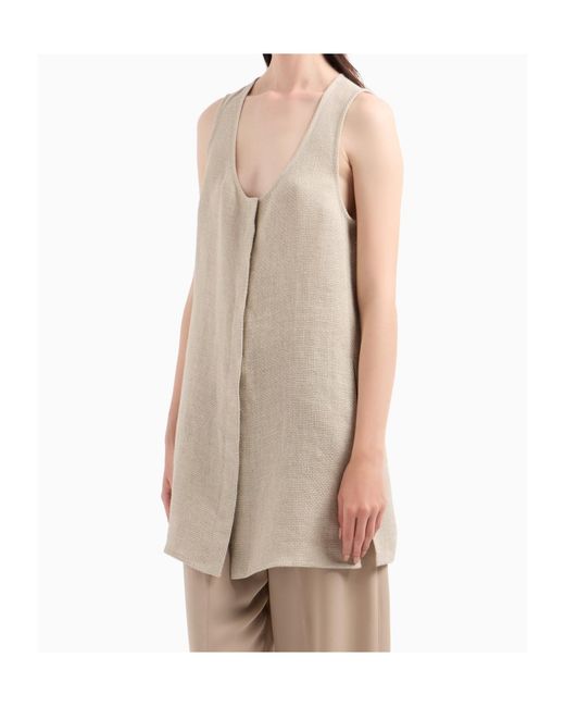 Giorgio Armani Natural Linen Top