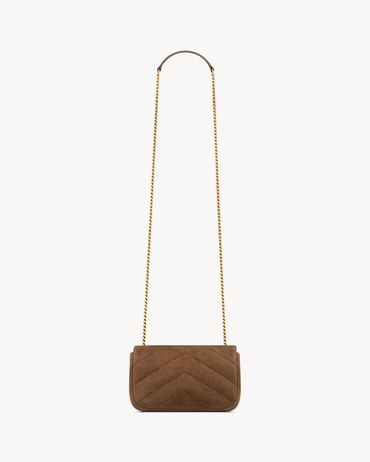 Saint Laurent White Loulou Logo Plaque Mini Shoulder Bag