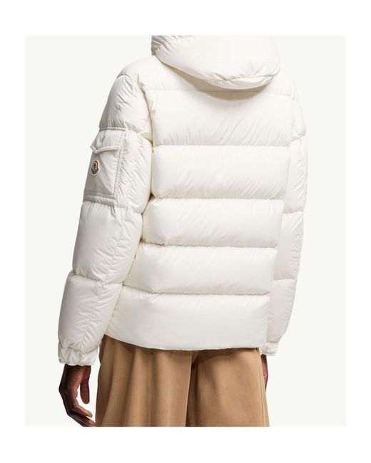 Moncler Gray Maya Hooded Short Down Jacket