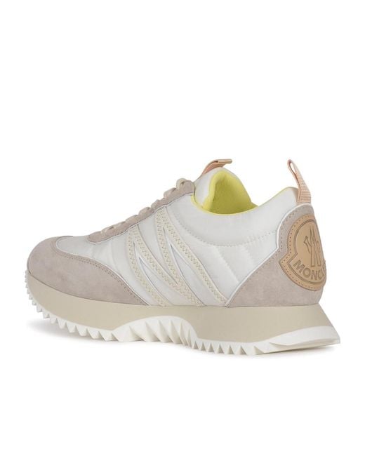 Moncler White Pacey Low-Top Sneakers