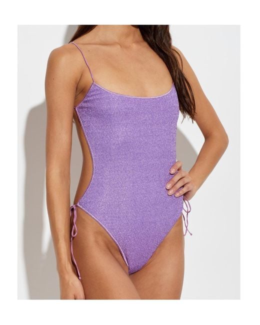 Oseree Purple Tie-Side Bikini