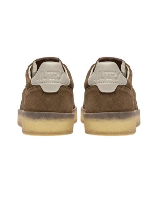 Autry Brown Round-Toe Sneakers for men