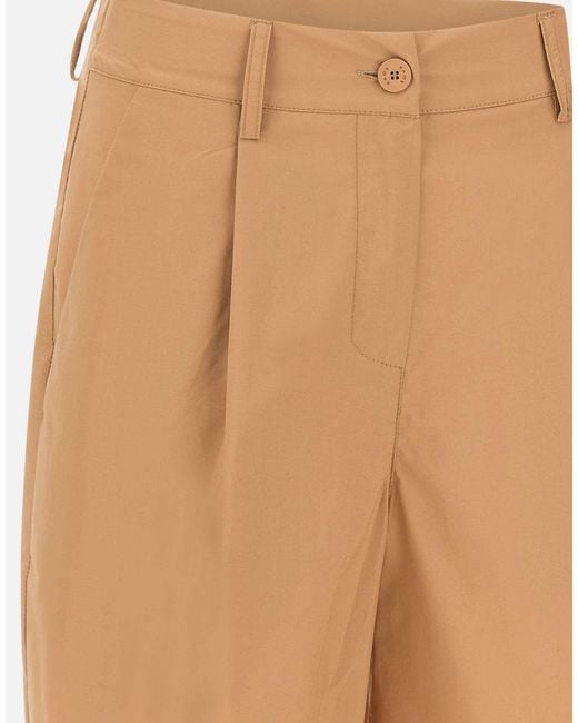 Kaos Natural Pleated Bermuda Shorts
