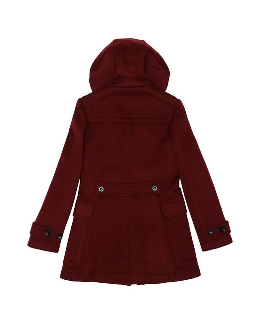 Burberry Red Hooded Overcoat