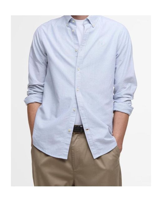 Barbour Blue Striped Oxford Shirt for men